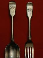 قاشق و چنگال نقره استرلینگ