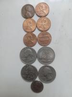 مجموعه سکه های کوارتر، دایم و یک سنتی آمریکا