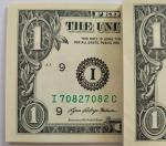 بسته اسکناس ۱ دلاری آمریکا شماره تکرار - ۱ تا 100