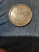 سکه ۵۰۰۰ لیر ترکیه 1992