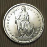 سکه نقره ۲ فرانک سوئیس ۱۹۶۷ در حد